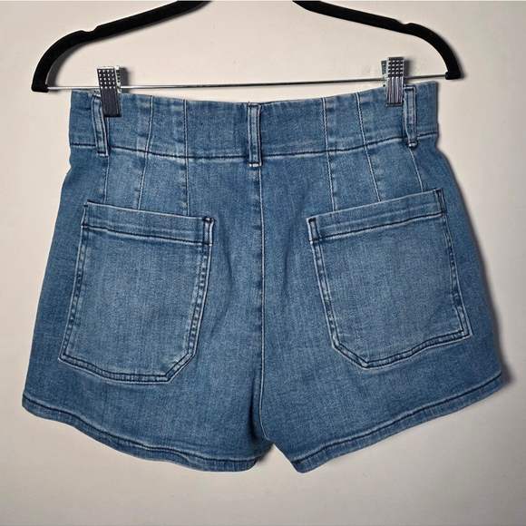 Maeve Anthropologie Denim Shorts Blue Stretch Jean Shorts Mid Rise Sz 29 - Picture 7 of 11